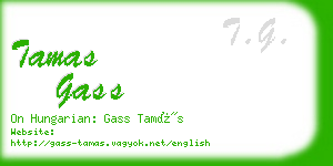 tamas gass business card